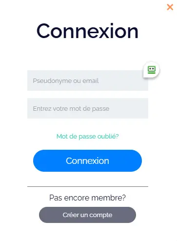 Connexion des membres du NEON 54 CASINO